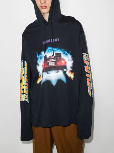 VETEMENTS Back to the Future-print hoodie outlook