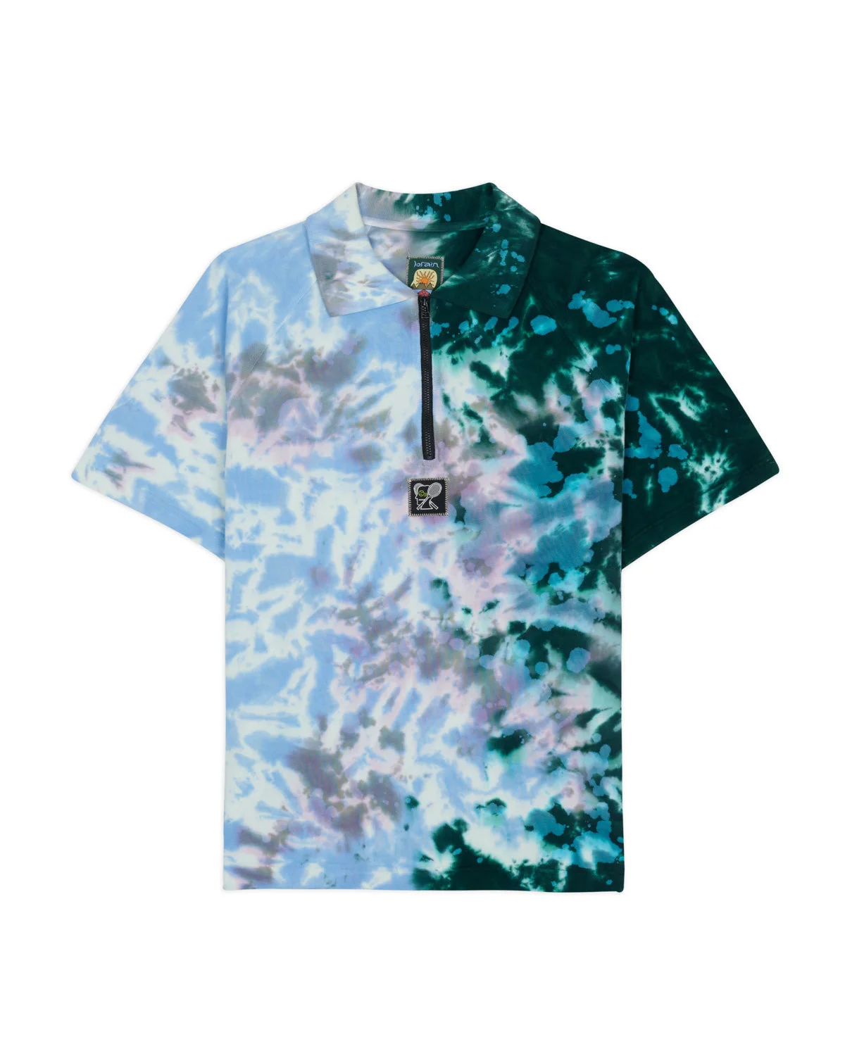 Dyed Short Sleeve Boxed Pique Polo - Green Smoke - 1