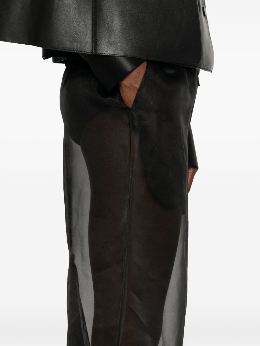 sheer pencil midi skirt - 5