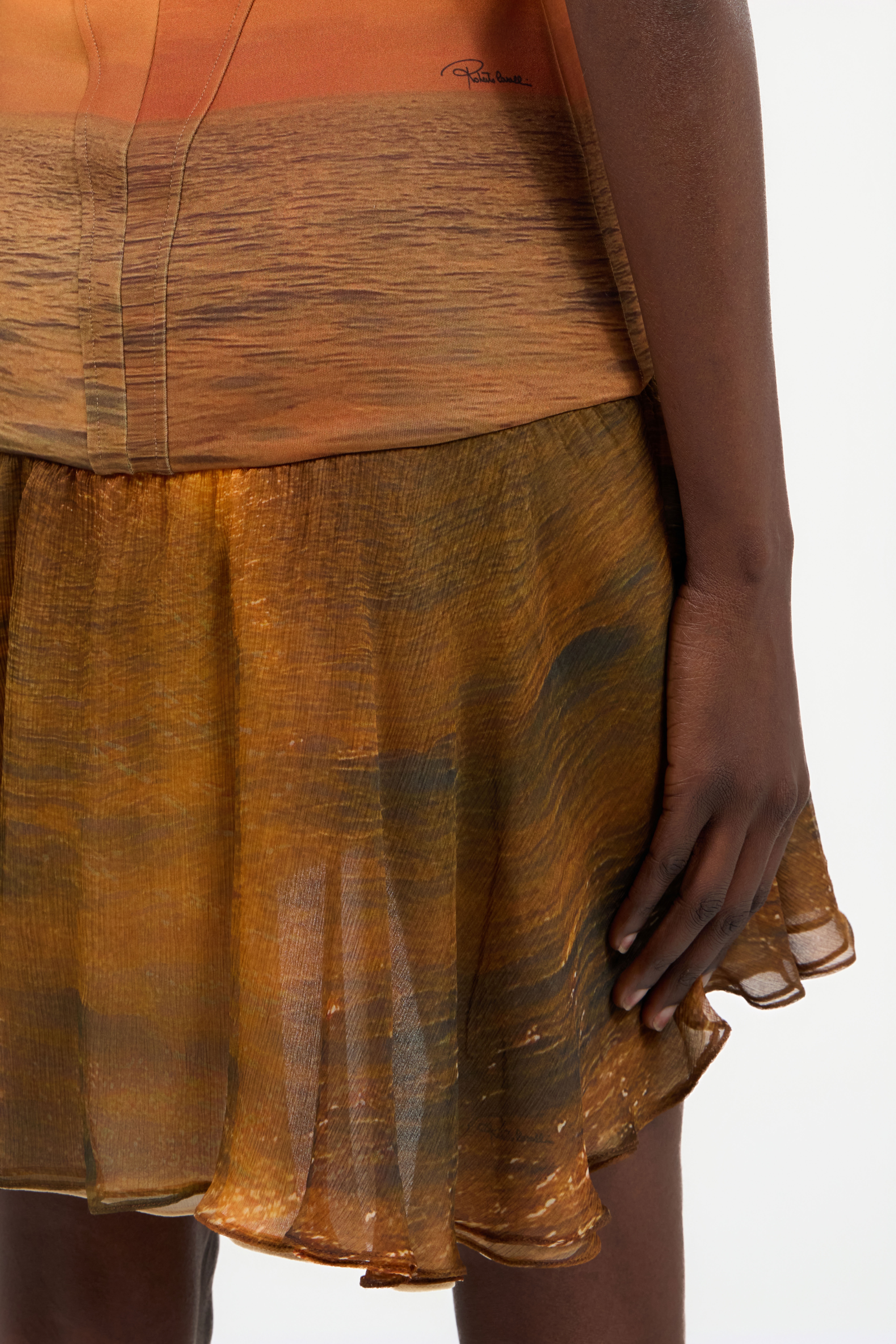 Sunset Print Short Dress - 2