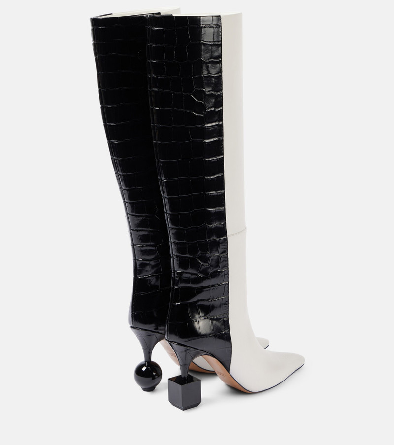 JACQUEMUS Les Bottes Bisou leather knee-high boots outlook