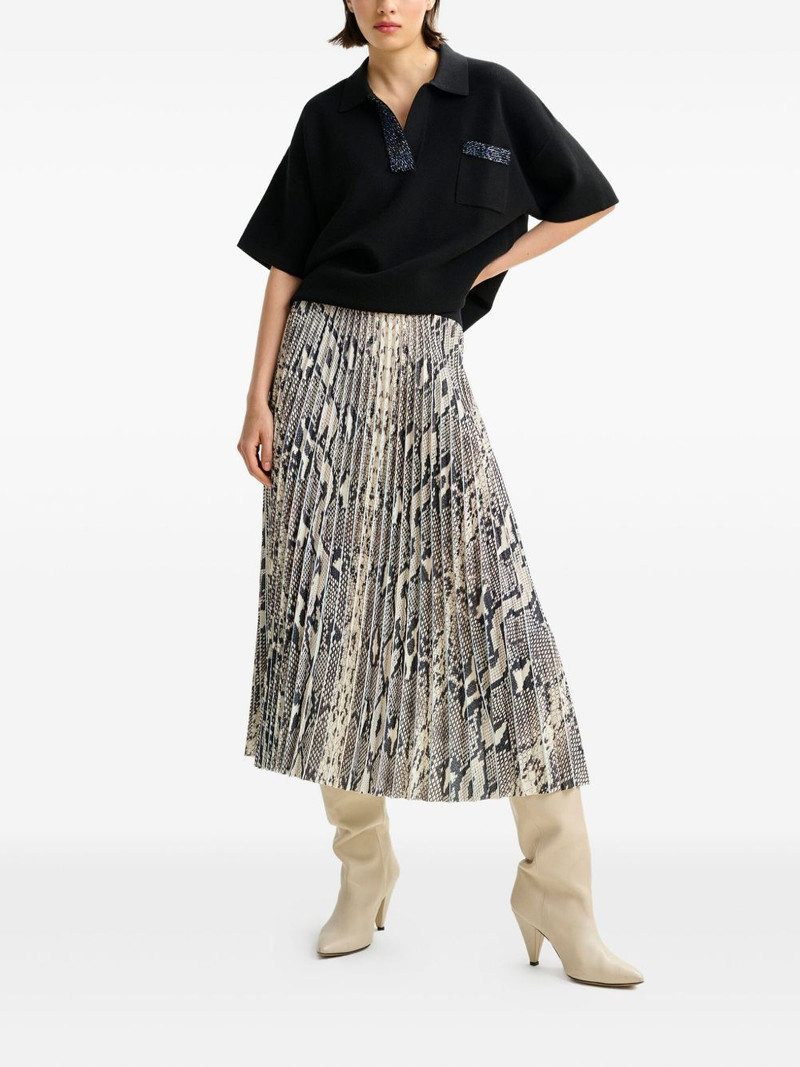 ESSENTIEL ANTWERP beaded-embellished polo shirt outlook