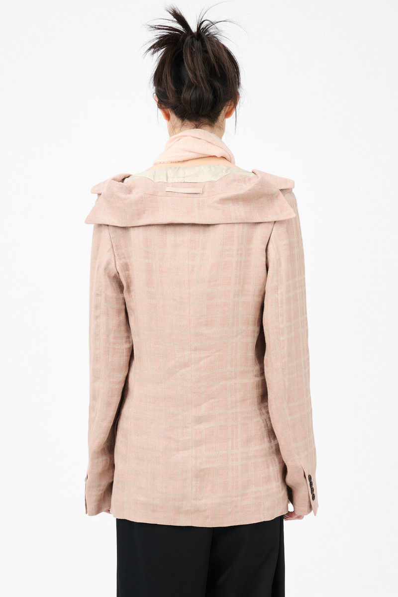 Kaonashi Blazer Hammock Check Crumpled Linen 5