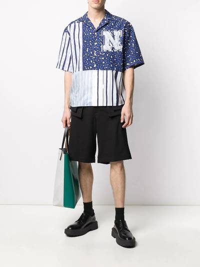 Neil Barrett patchwork print shirt outlook