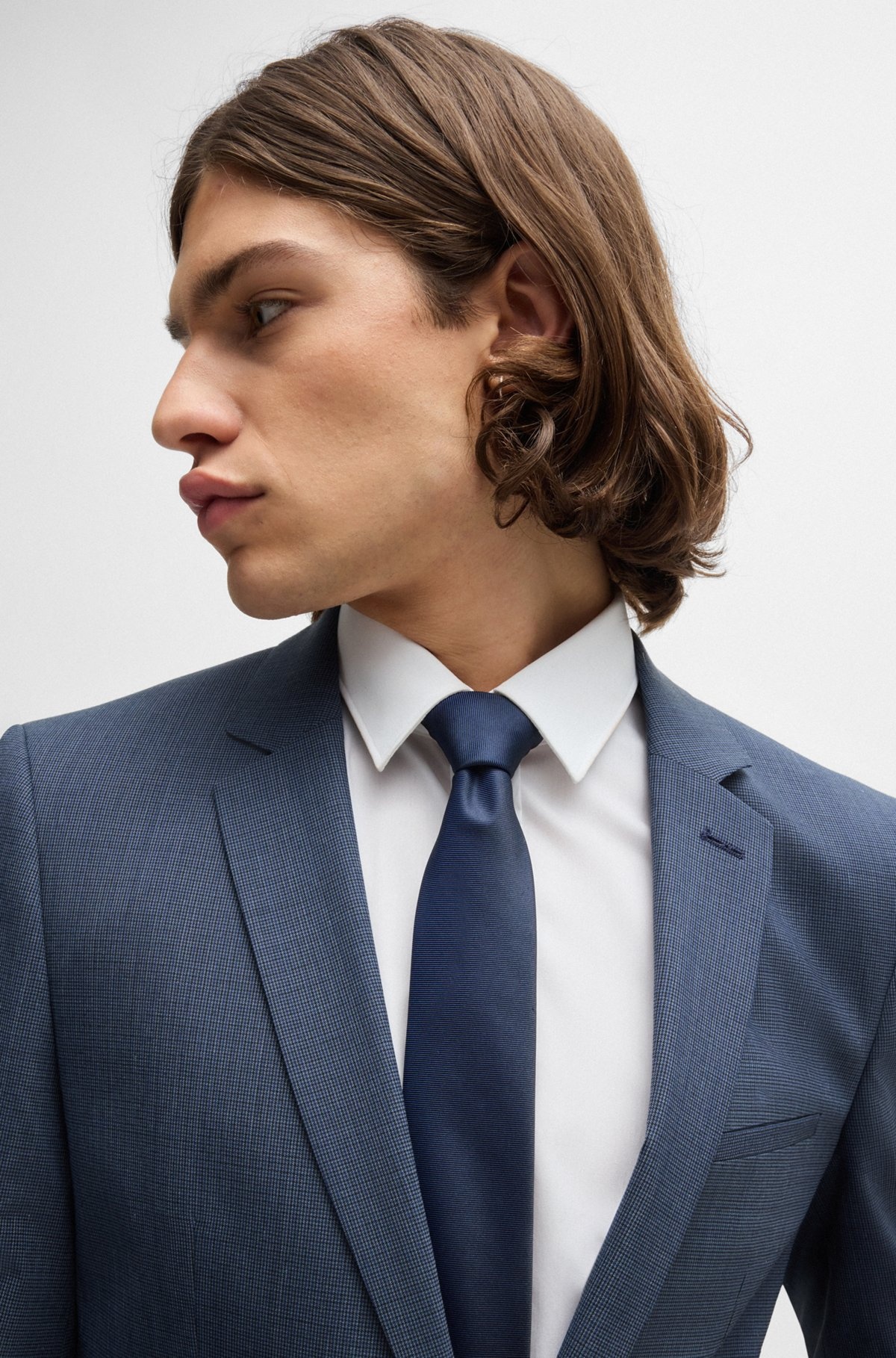 EXTRA-SLIM-FIT JACKET IN HOUNDSTOOTH STRETCH FABRIC - 5