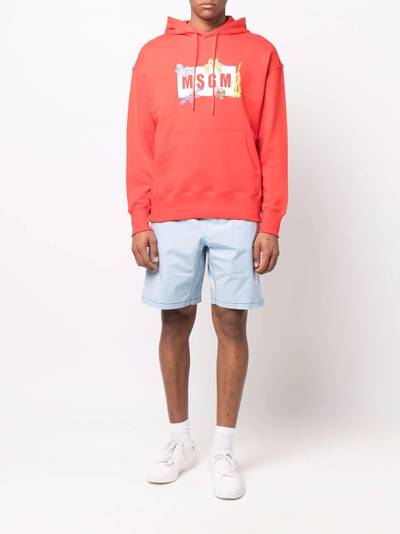 MSGM logo-print hoodie outlook