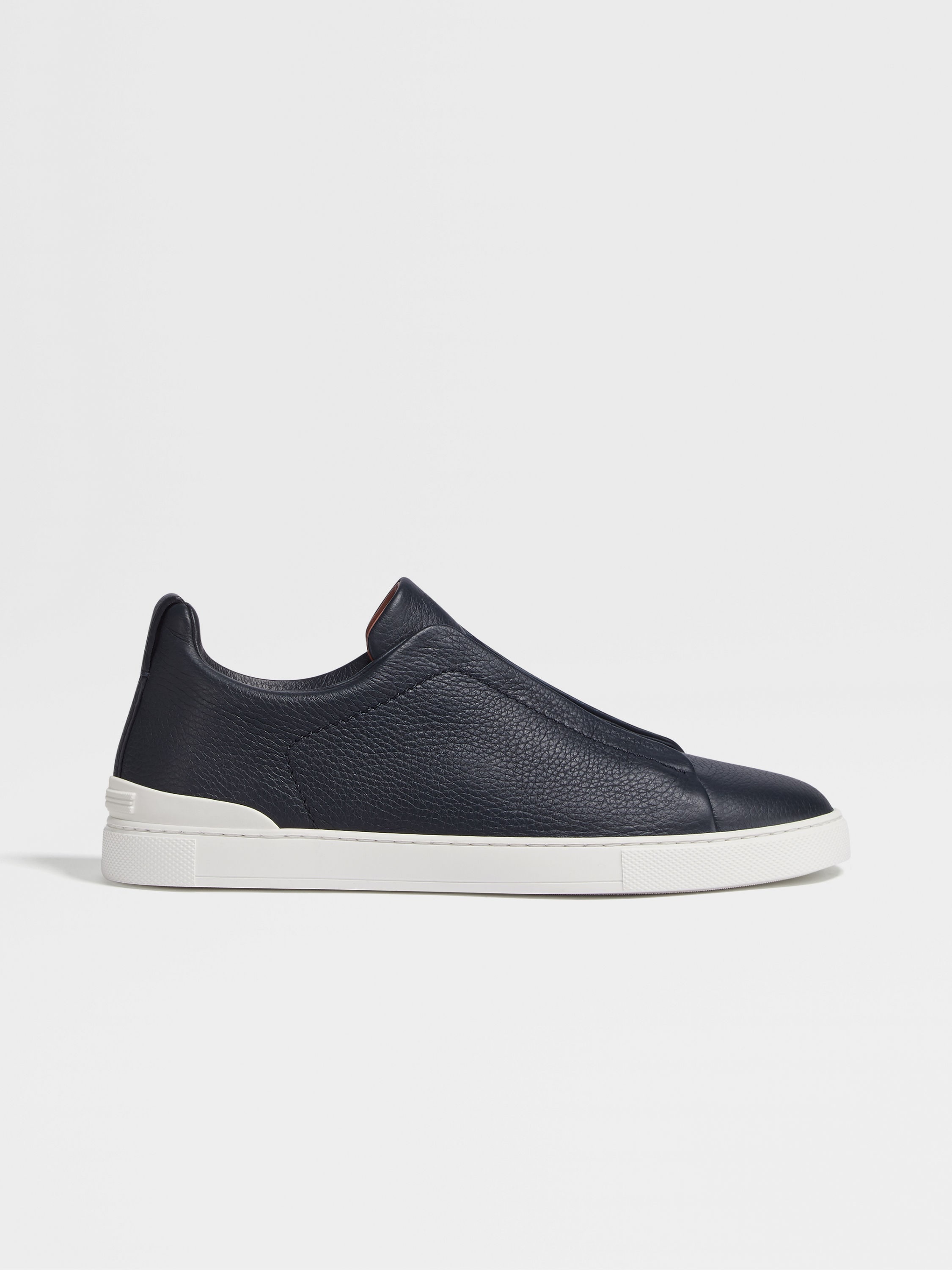 NAVY BLUE DEERSKIN TRIPLE STITCH™ SNEAKERS - 6