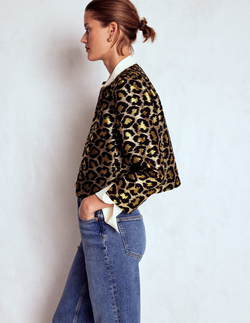 Jacquard Leopard Jacket-Leopard, Lurex Jacquard 7