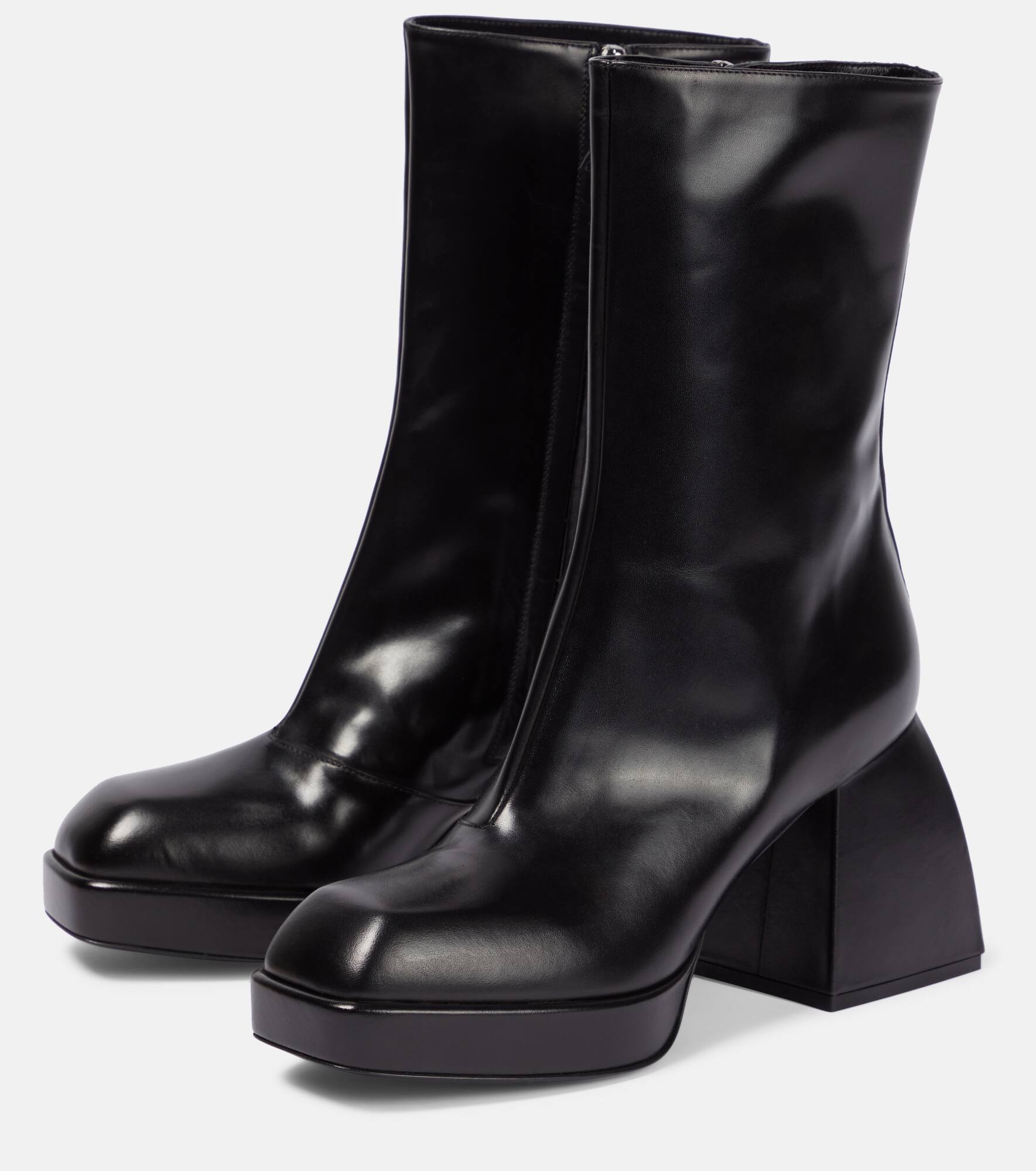 Bulla Corta leather platform ankle boots - 5