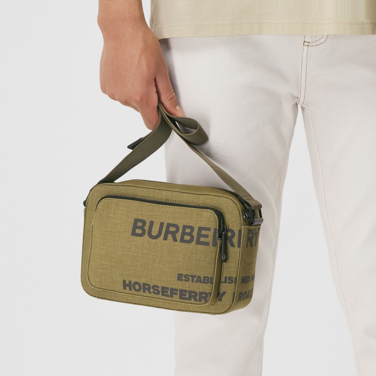 Horseferry Print Nylon Crossbody Bag - 5