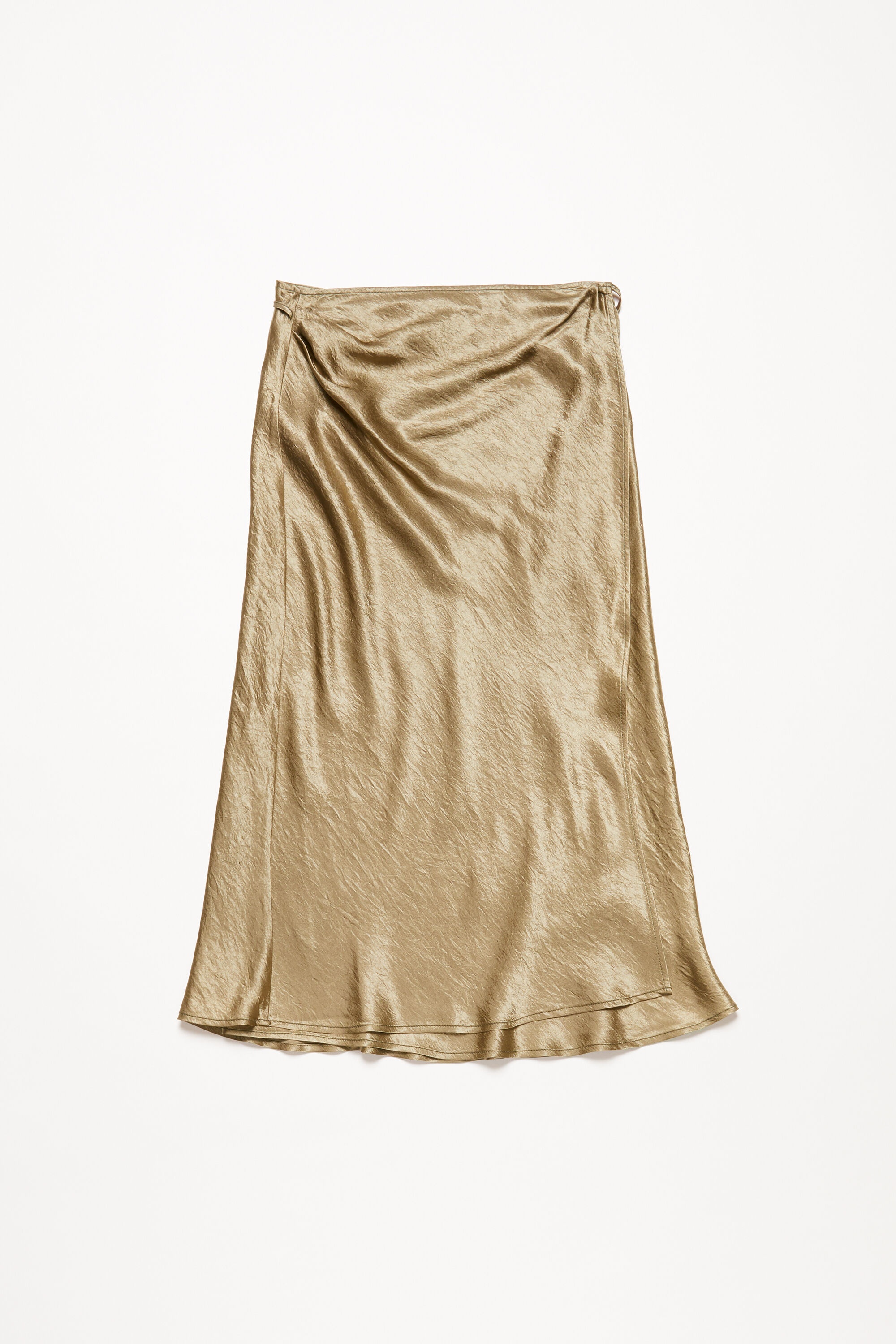Satin wrap skirt - Old green - 7