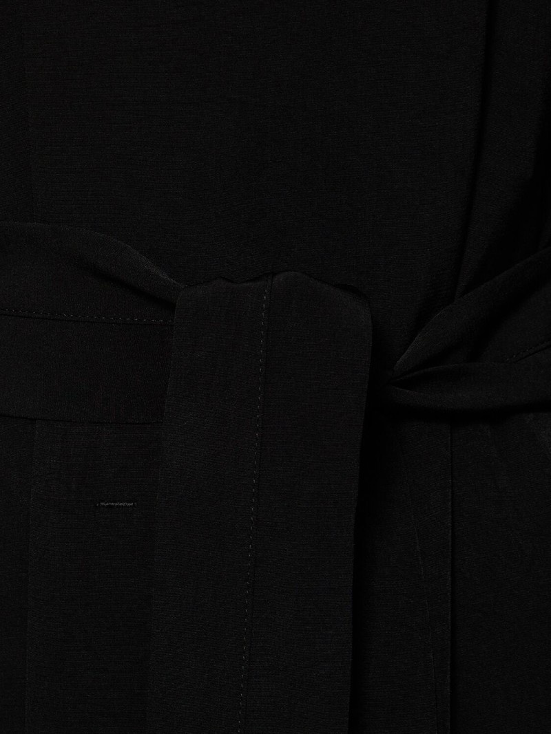 Buttoned crepe de chine midi coat - 4
