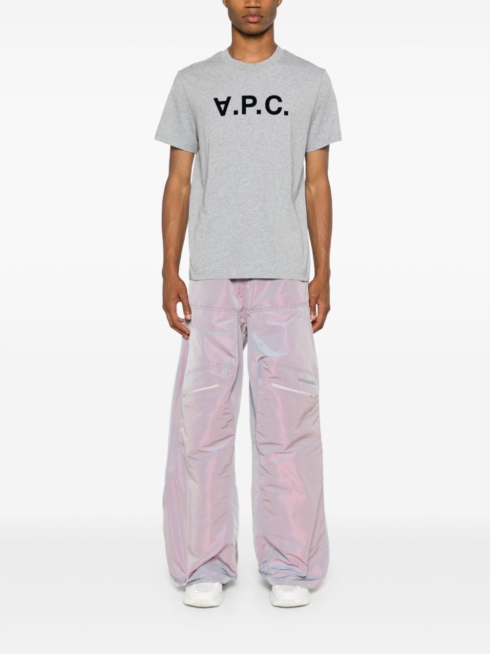 flocked-logo cotton T-shirt - 2