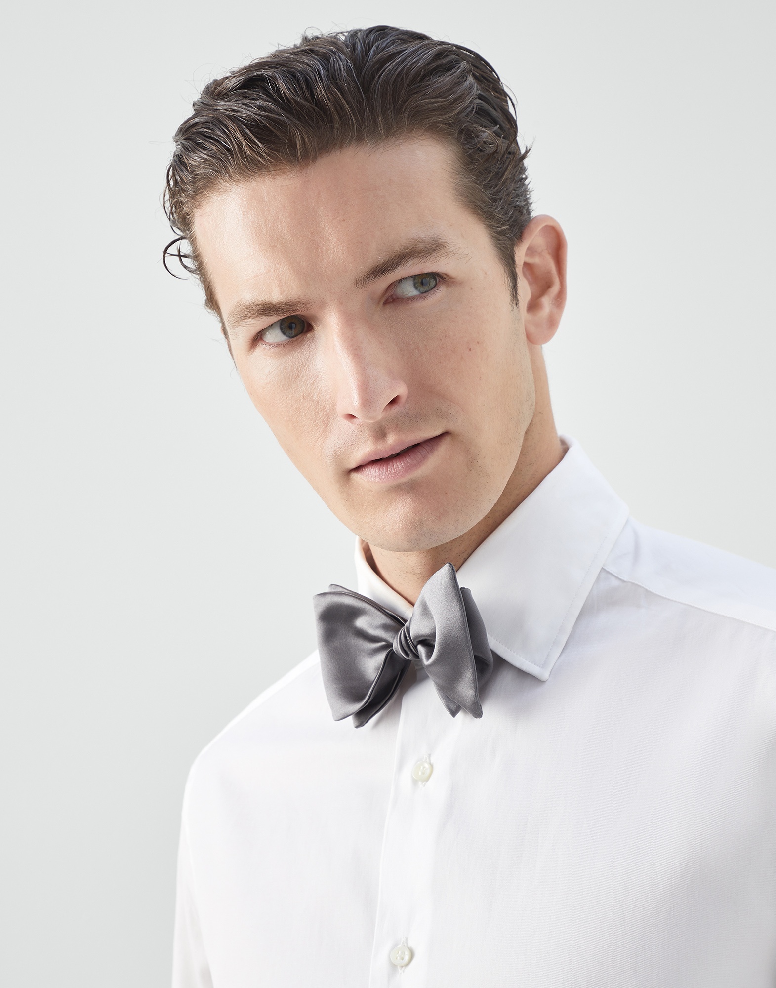 Cotton and silk satin bow tie - 3