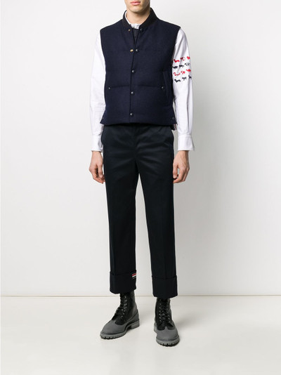 Thom Browne snap-button padded Shetland wool gilet outlook