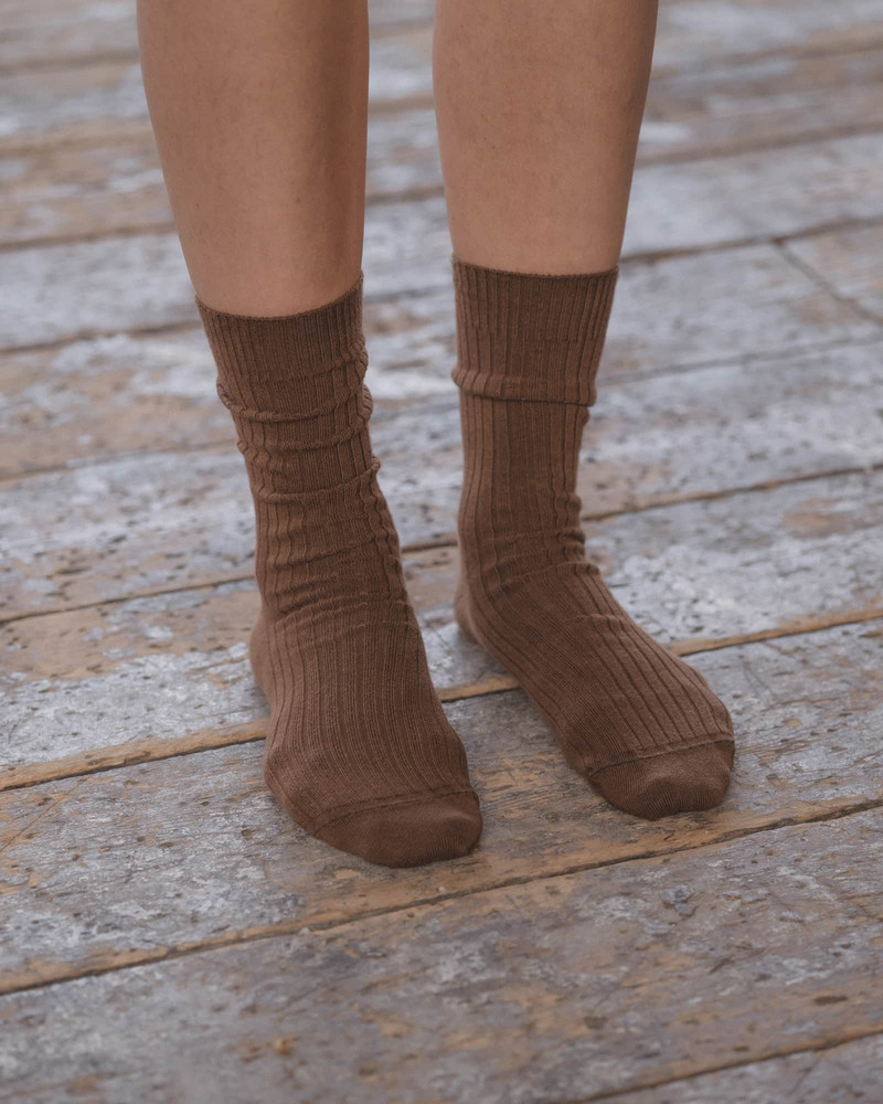 Rib Overankle Socks - Organic Cotton Rib 4