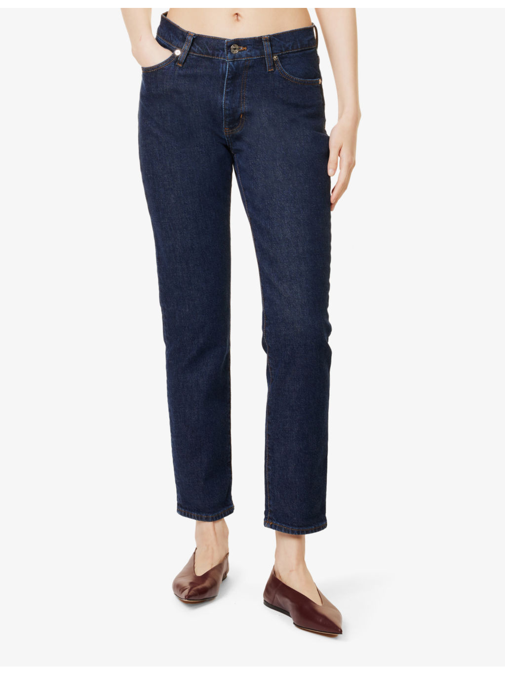 The Borrowed Straight-Leg Mid-Rise Stretch-Cotton Jeans - 3