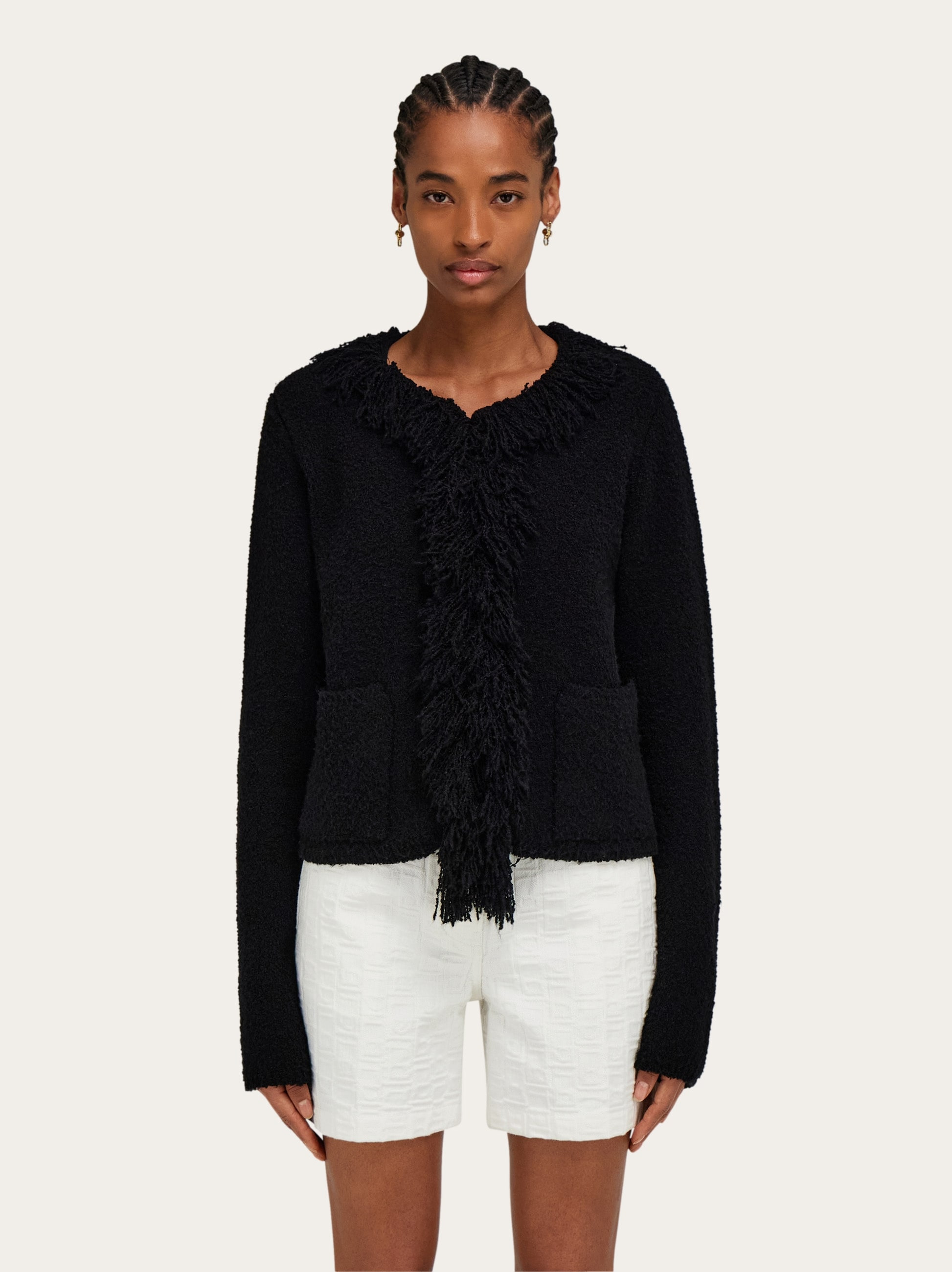 Cardigan with fringe detail - 2