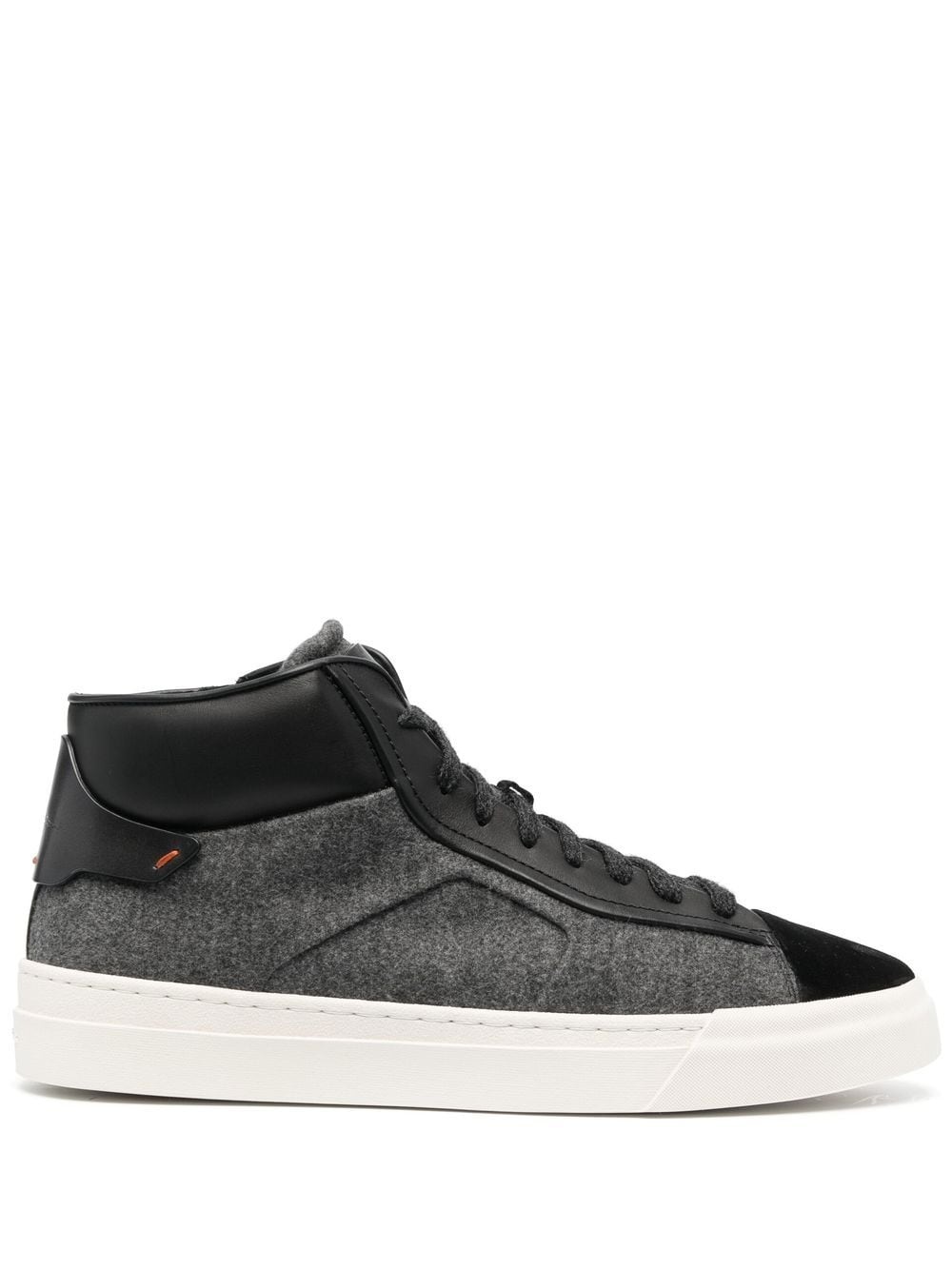 panelled high-top sneakers - 1