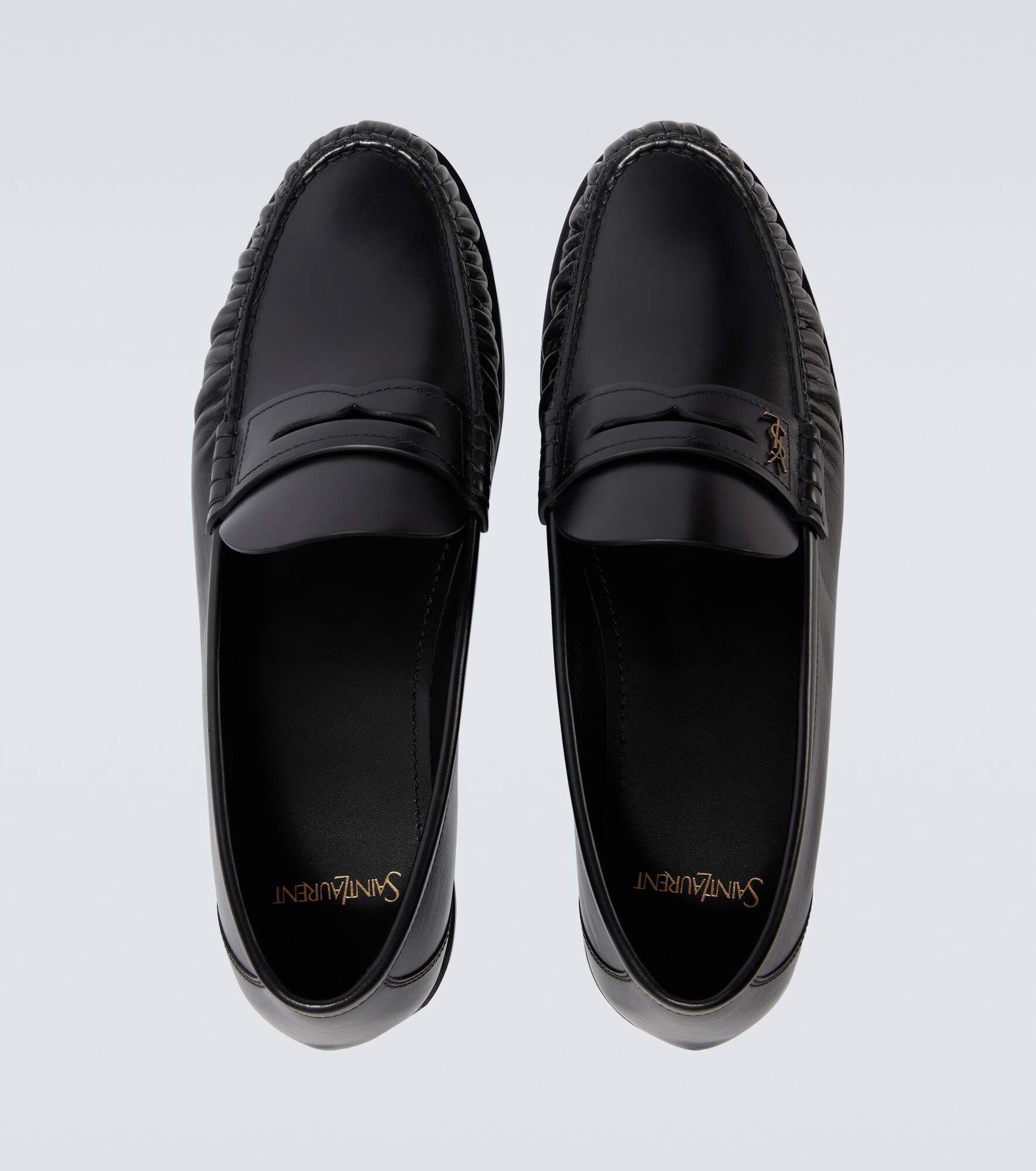 Laurent leather penny loafers - 4