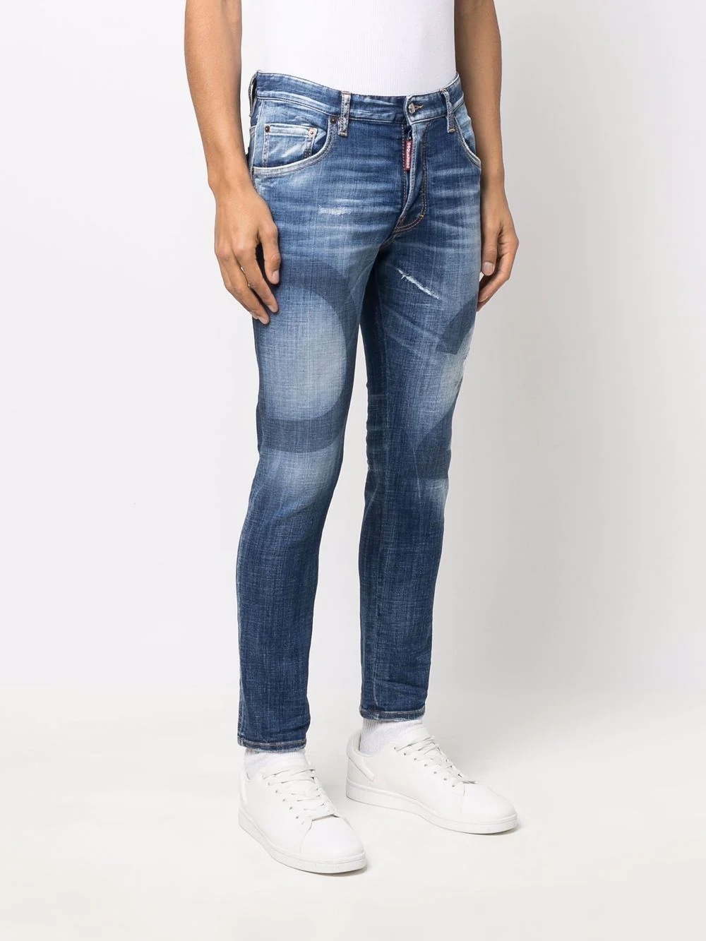 logo-print skinny jeans - 3