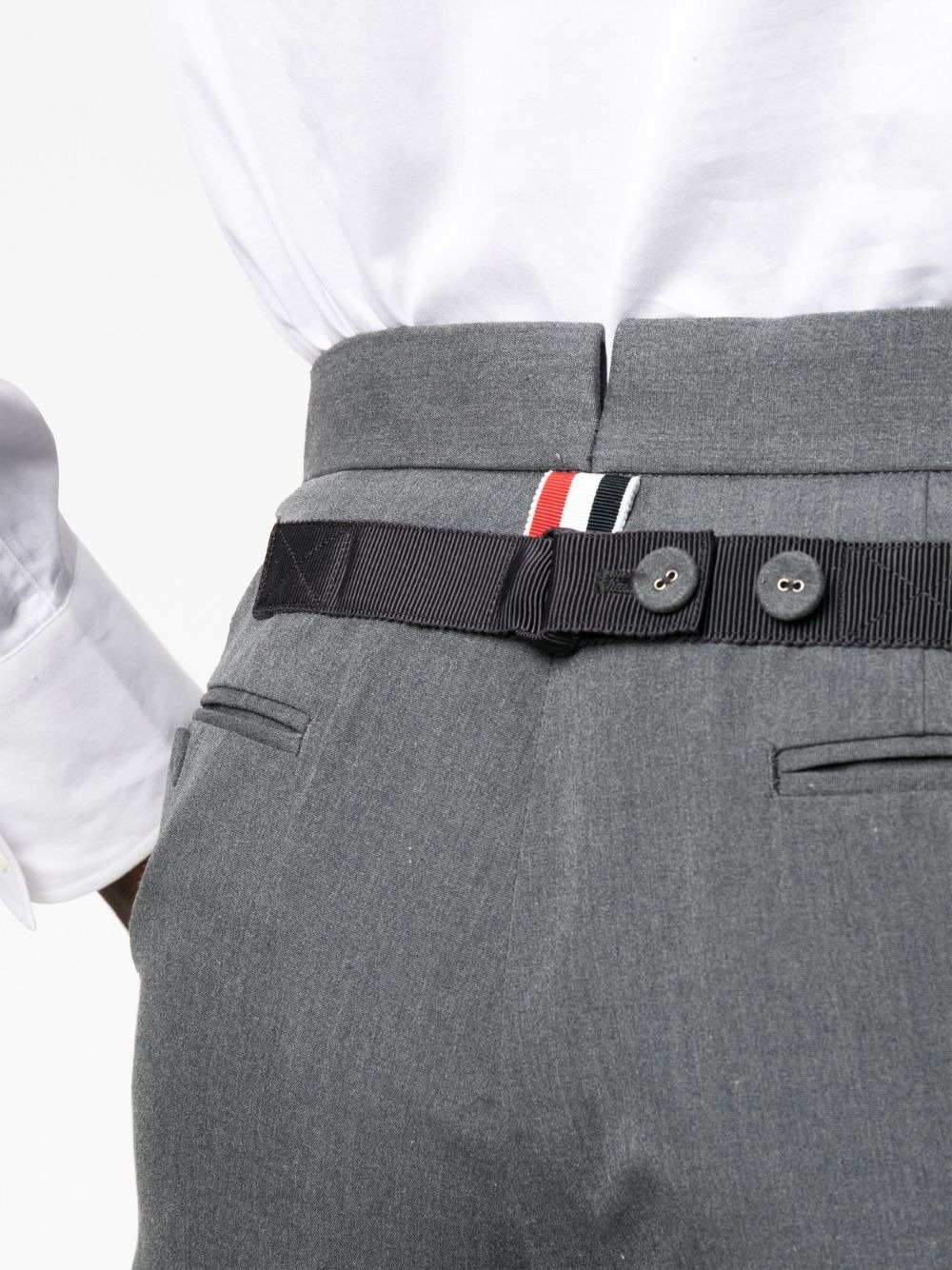 Thom Browne Men Fit 1 Gg Backstrap Trouser In Typewriter Cloth - 4