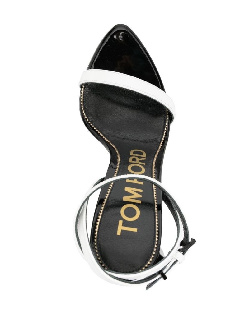 padlock detail stiletto heel sandals - 4