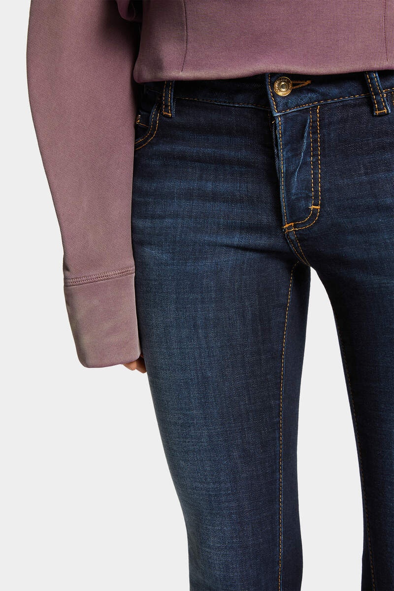 DARK L.A. WASH MEDIUM WAIST JENNIFER JEANS - 5