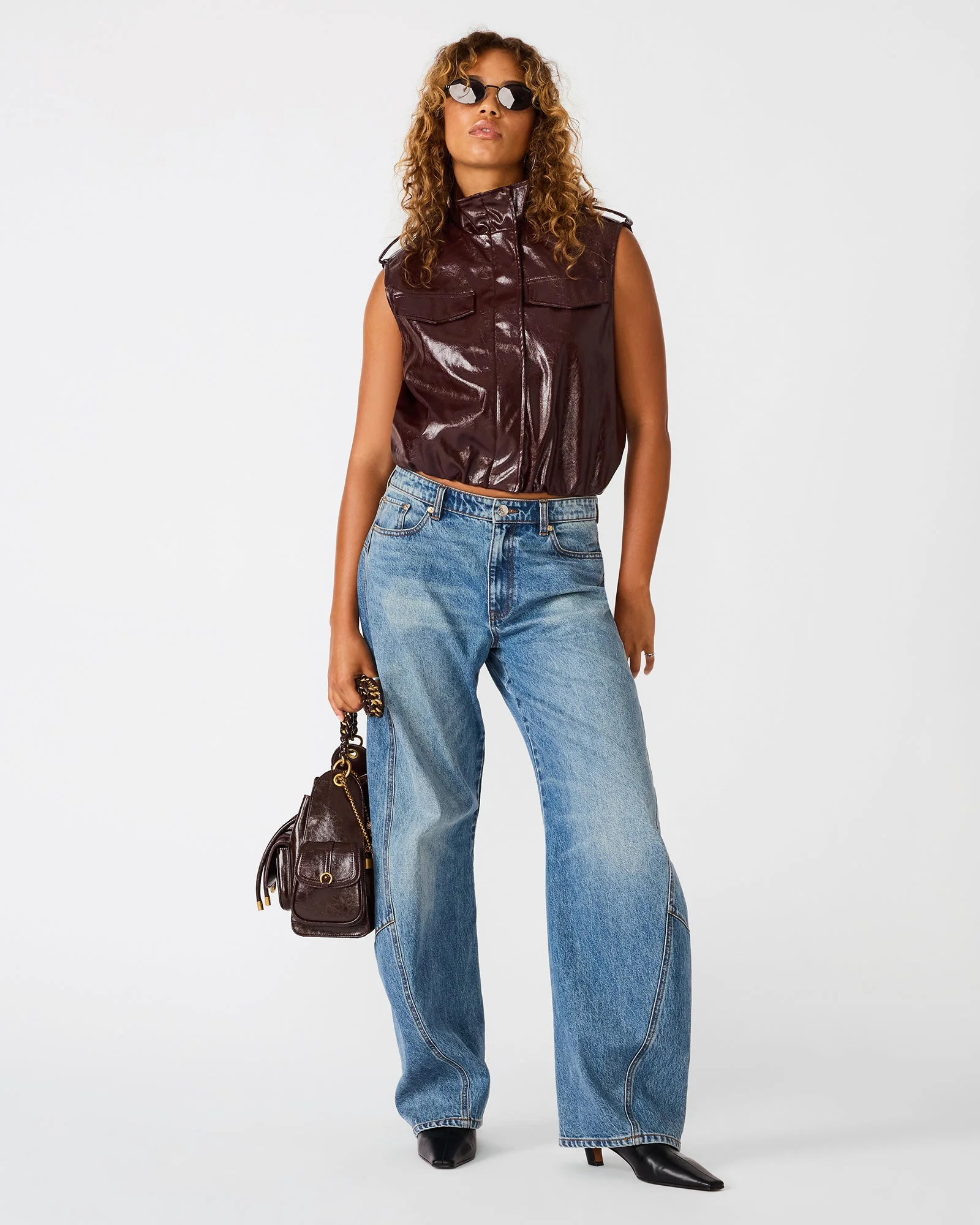 LUXIE VEST DEEP FIG - 1