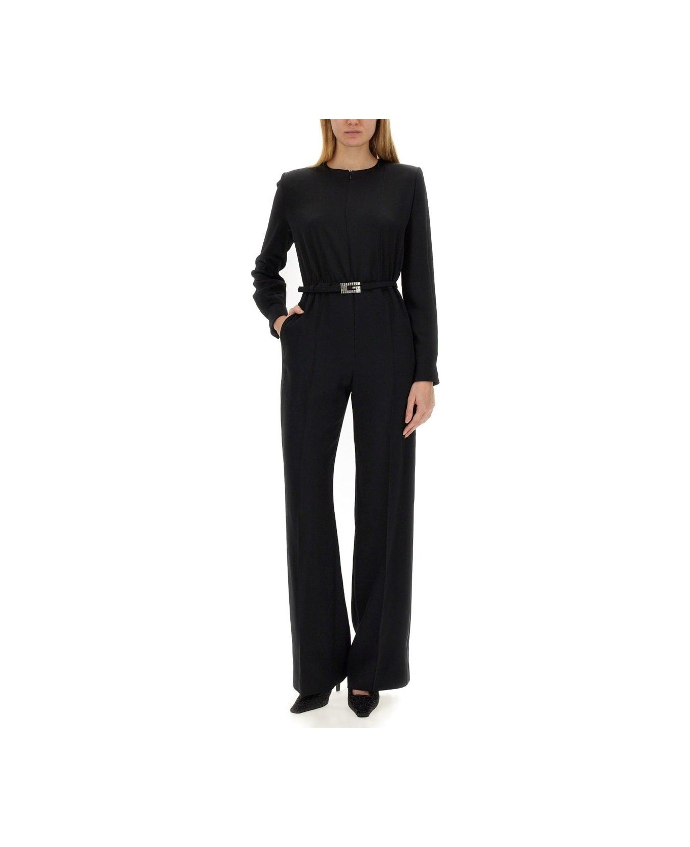 Satin Square G Belt Jumpsuit - 3