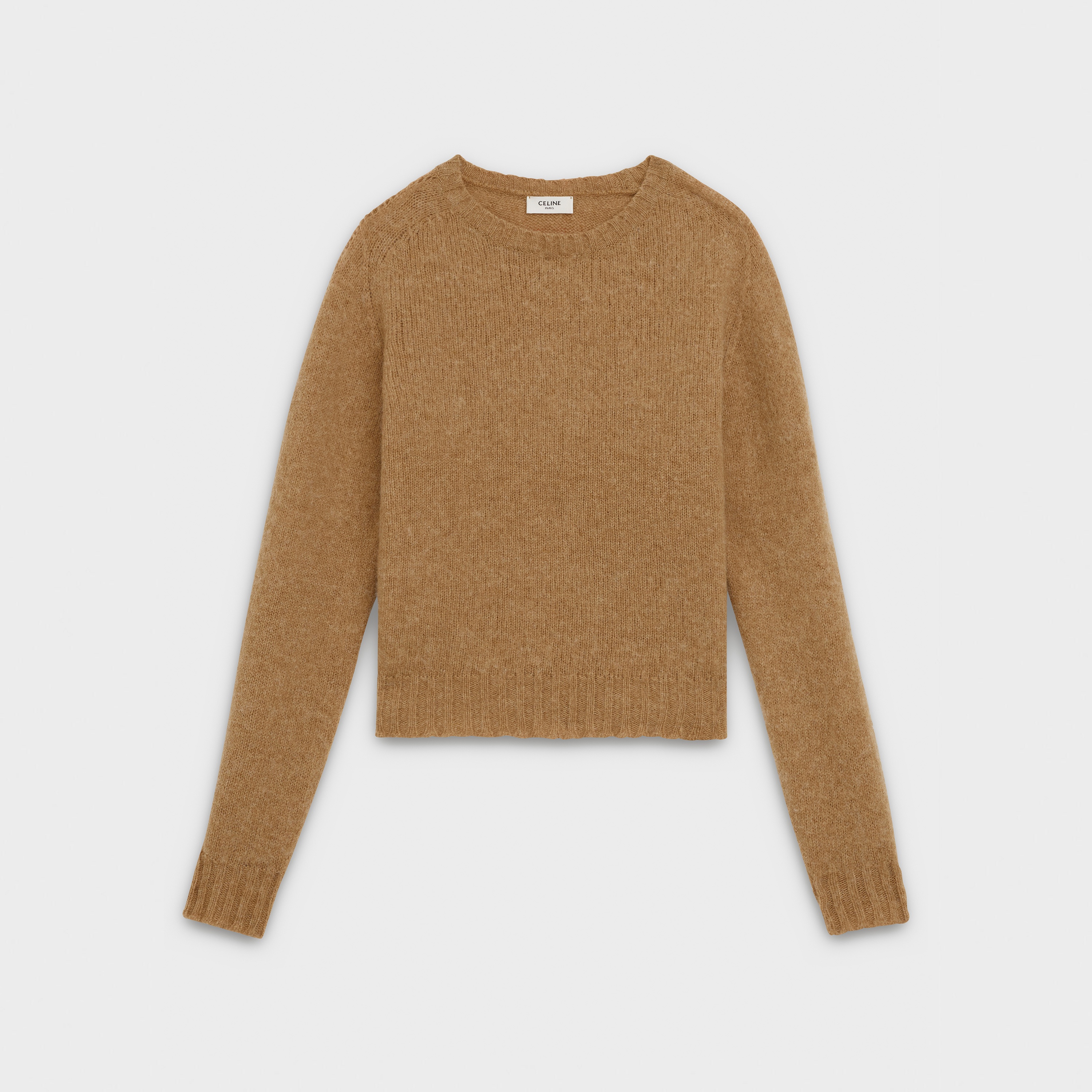 CREW NECK SWEATER IN SHETLAND WOOL - 1