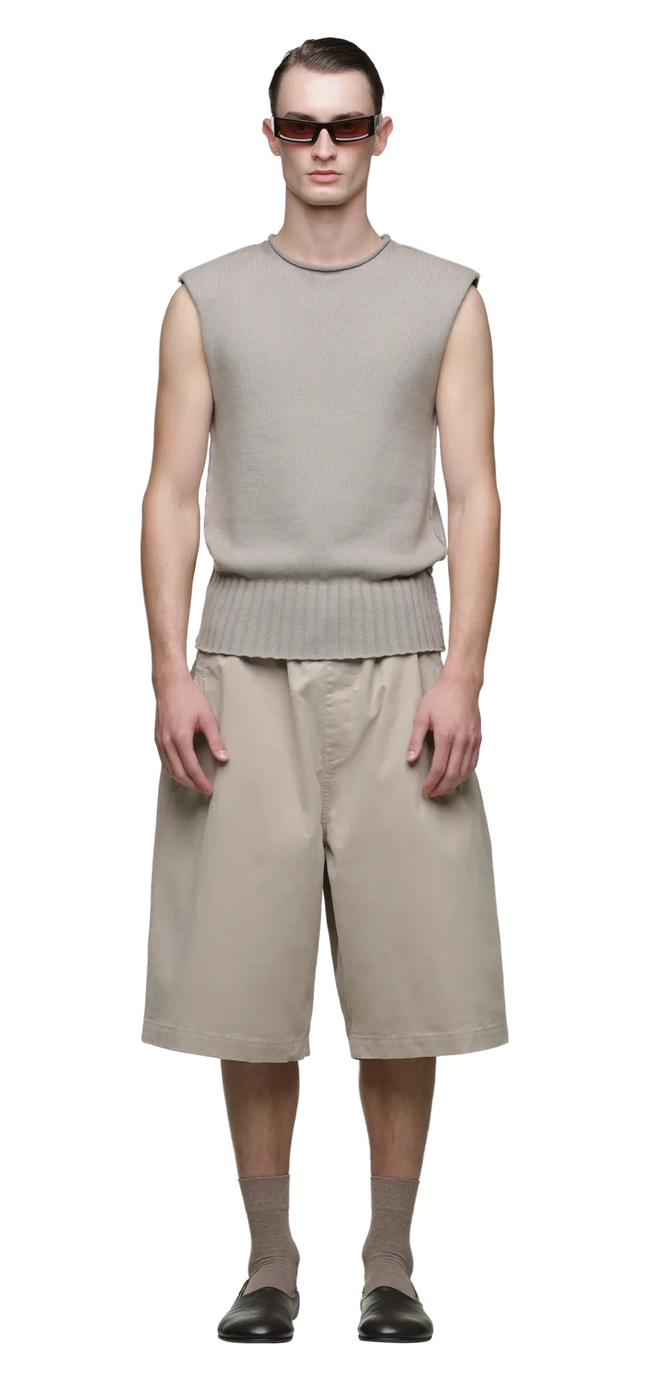 BURNS KNIT VEST MIDDLE GREY - 3