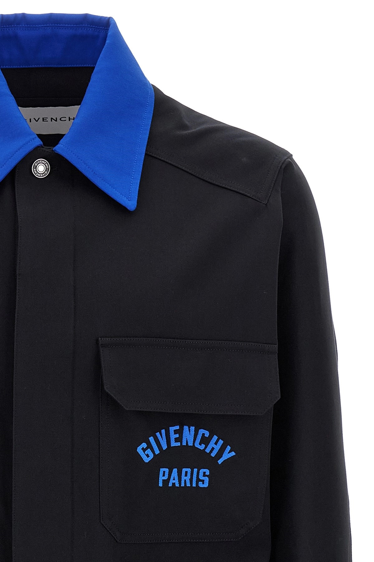 Logo embroidery overshirt - 3