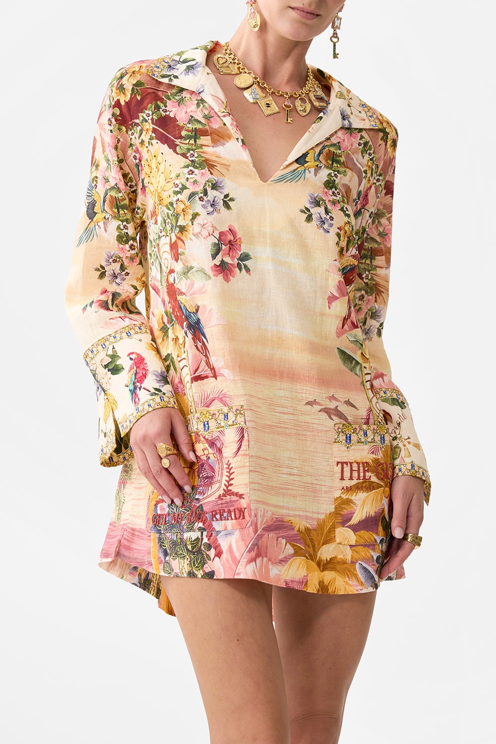 LONG SLEEVE TUNIC DRESS - 5