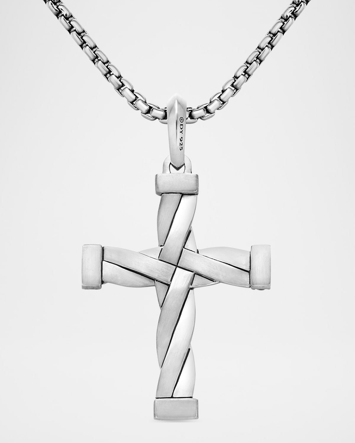 DY Helios Cross Pendant in Silver, 36mm - 5