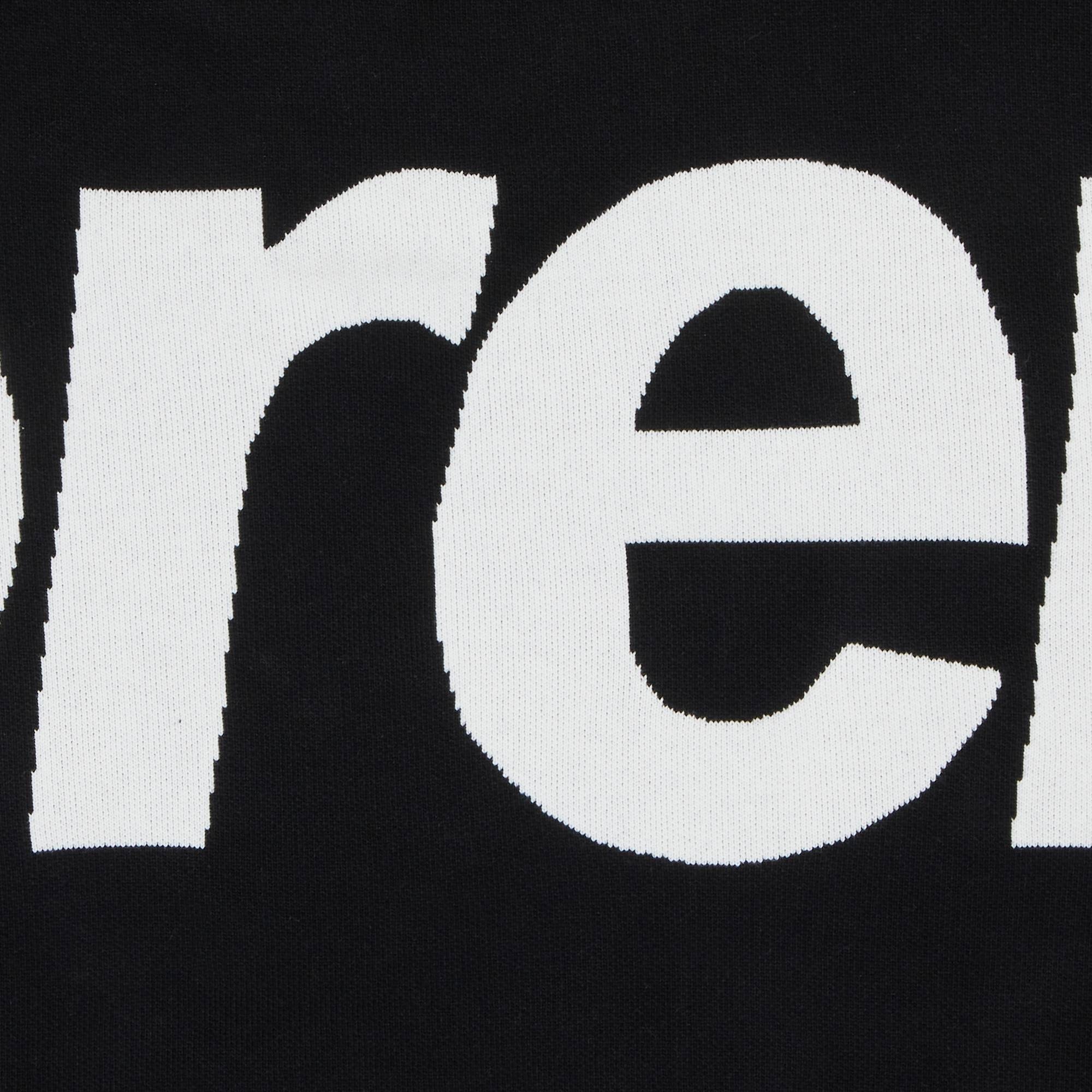Supreme Big Logo Jacquard Hooded Sweatshirt 'Black' - 3