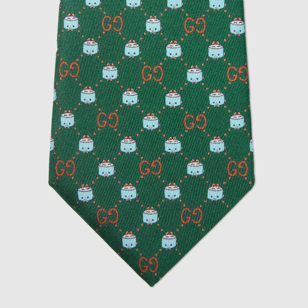 GG animal silk tie - 3