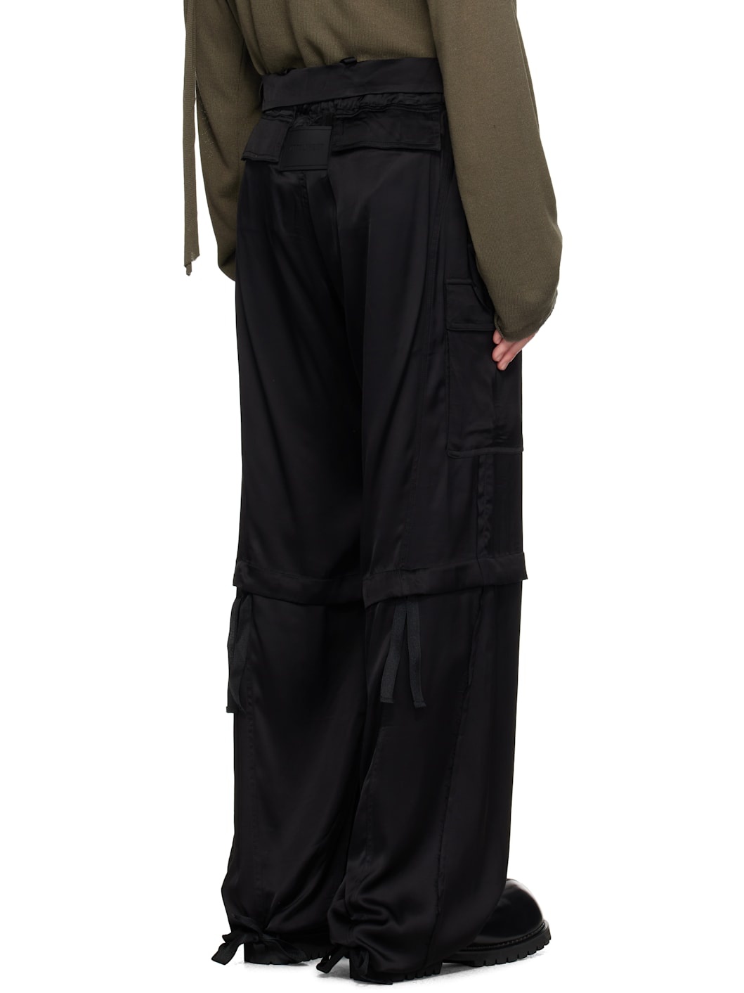 Black Baggy Cargo Pants - 3