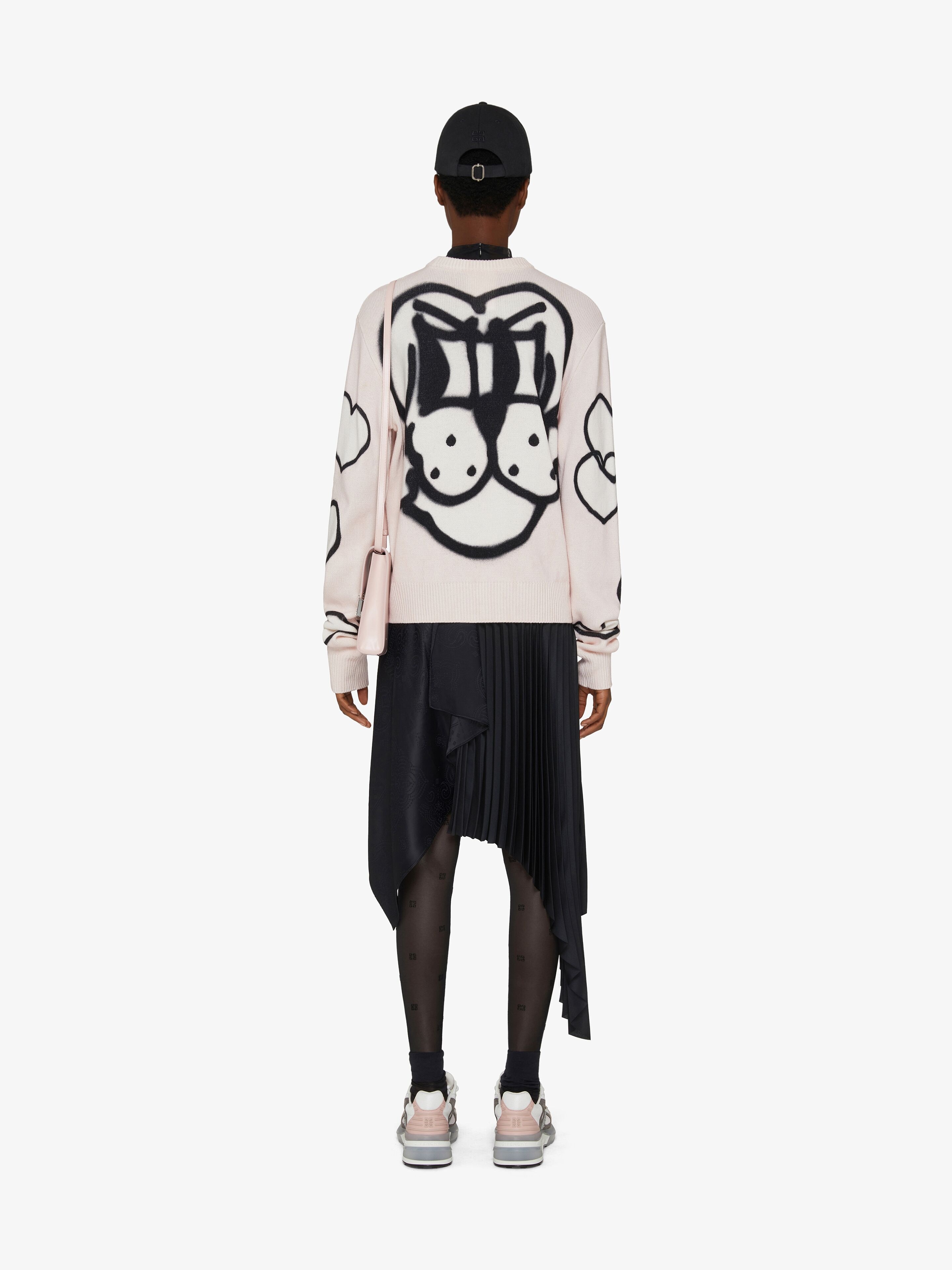 SWEATER IN WOOL AND CASHMERE WITH TAG EFFECT PATTERN - 4