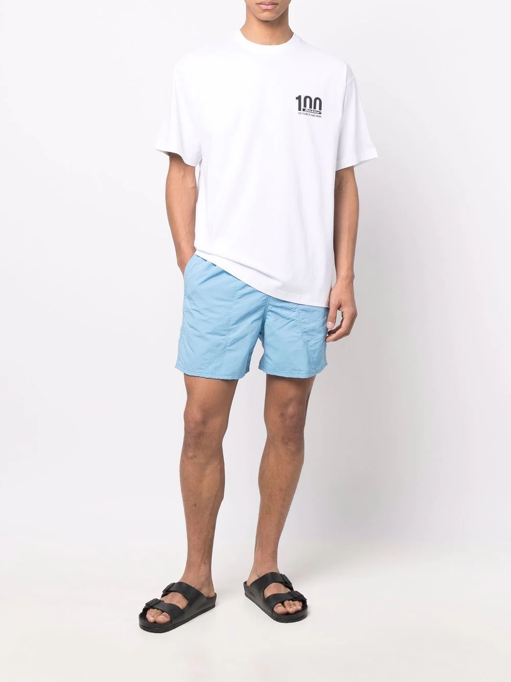 logo-patch swim shorts - 3