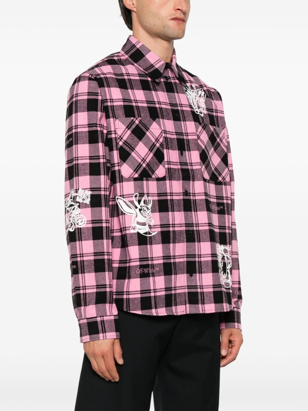 Character Check flannel shirt - 3