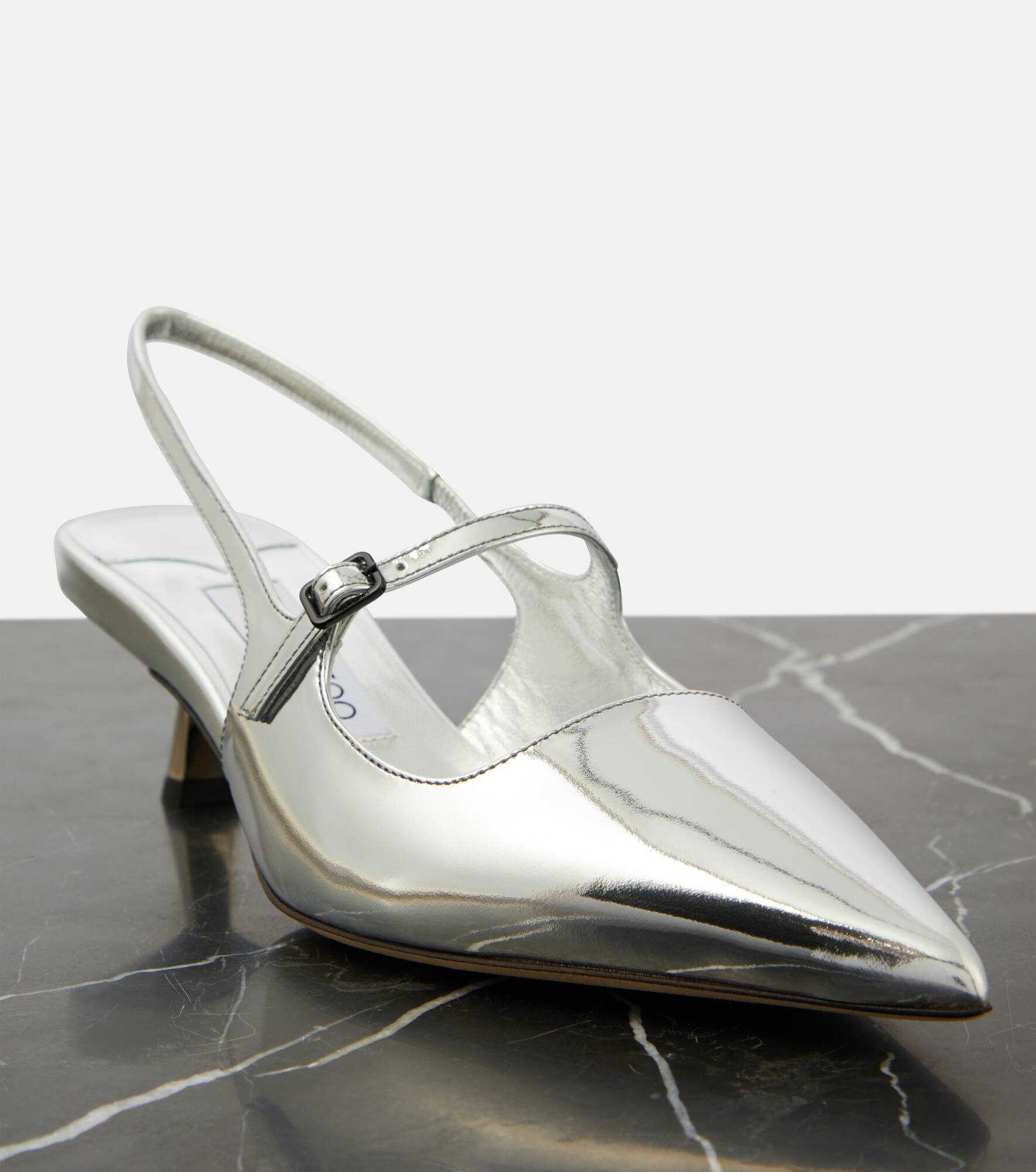Didi 45 metallic leather slingback pumps - 6