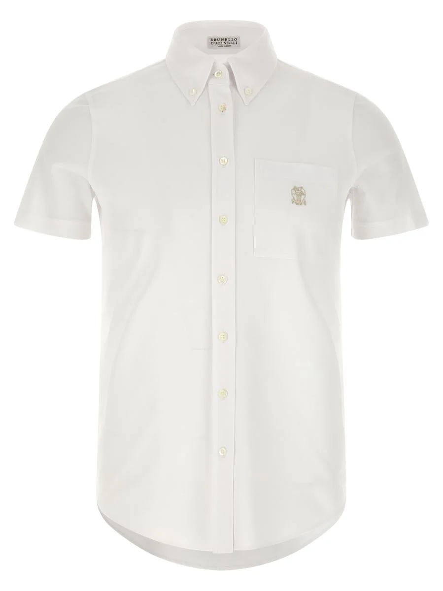 Brunello Cucinelli Logo Embroidery Shirt - 1