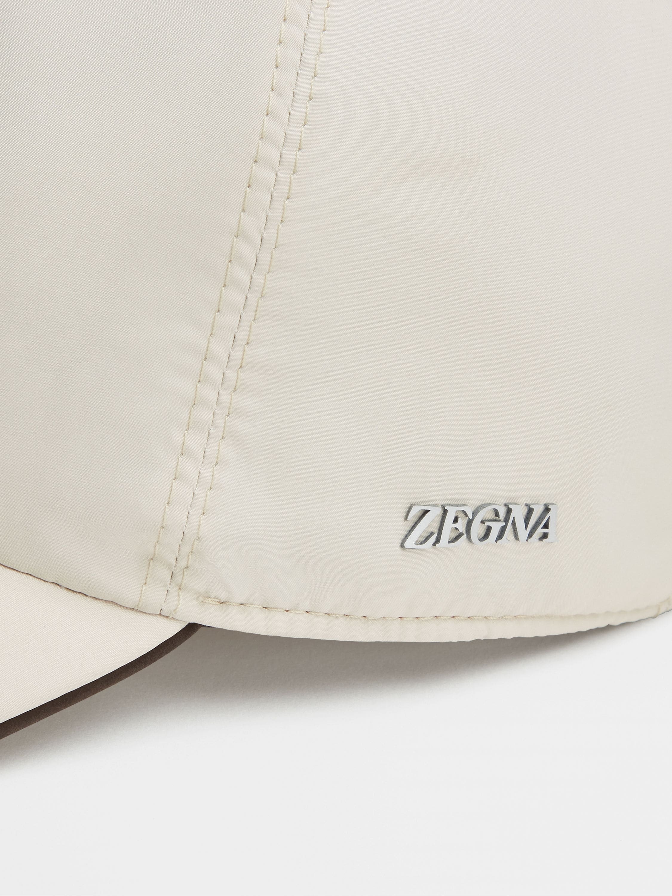 WHITE TECHNICAL FABRIC BASEBALL CAP - 2