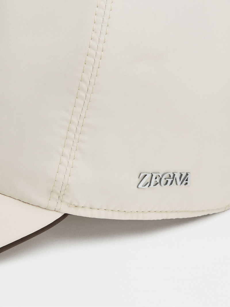ZEGNA WHITE TECHNICAL FABRIC BASEBALL CAP outlook