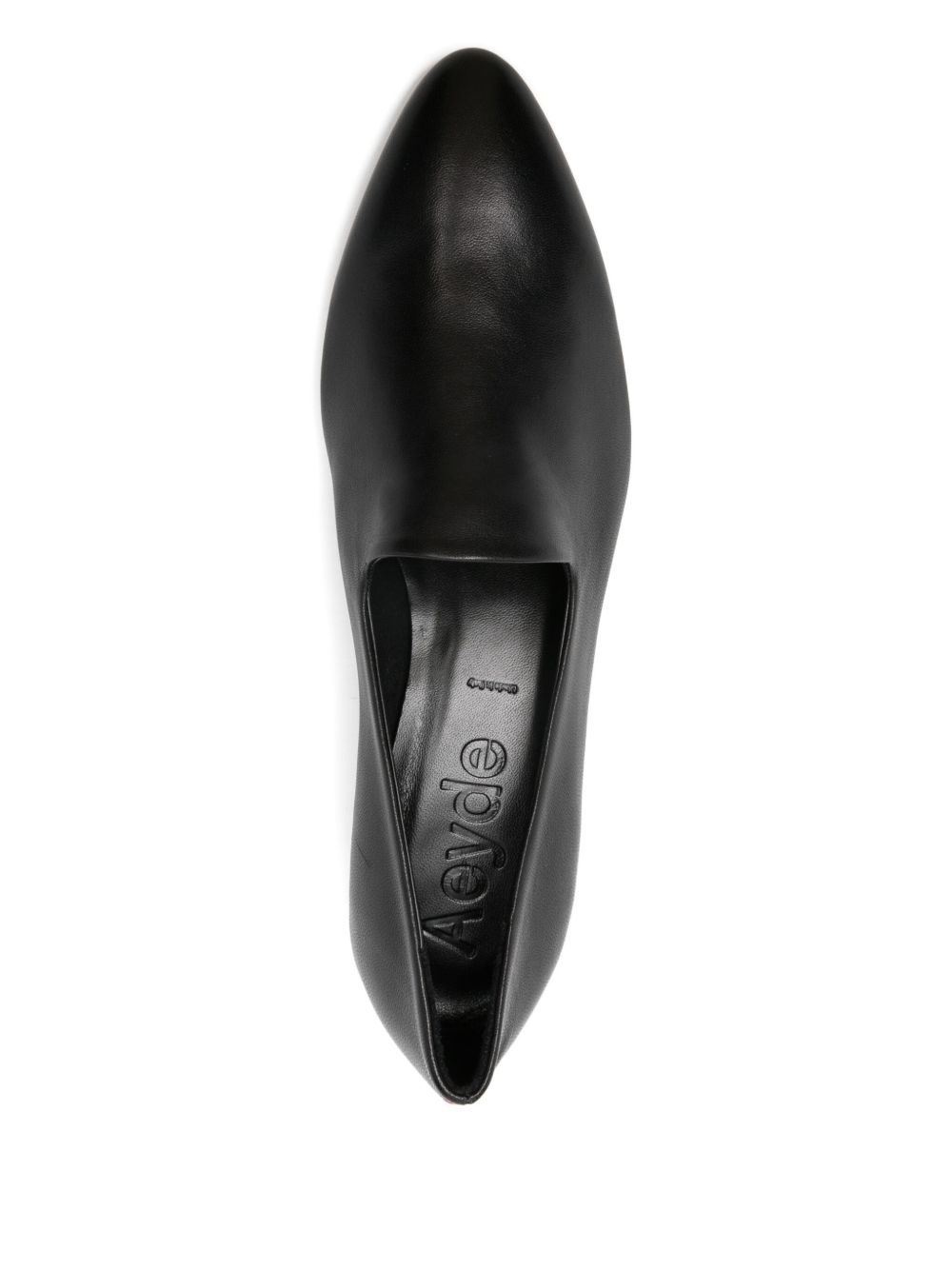 40mm almond-toe block-heel loafers - 4