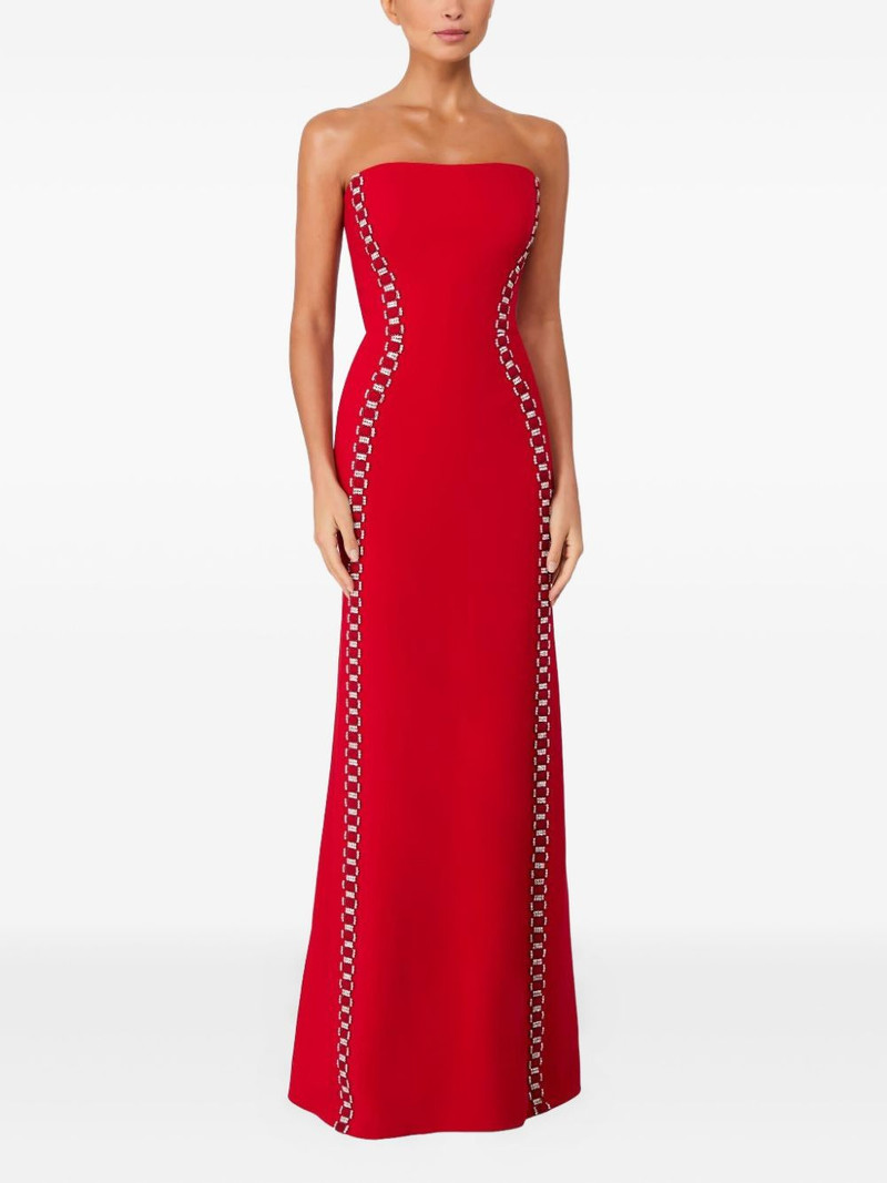 JENNY PACKHAM crystal-embellished strapless dress outlook