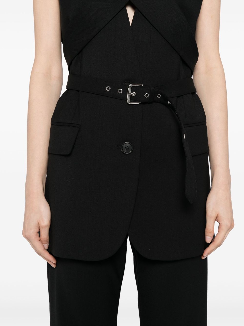 belted gilet - 5