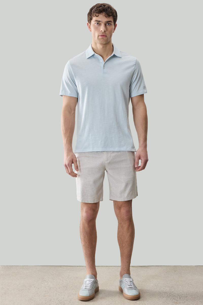 ROBERT BARAKETT Brightwood Short Sleeve Slub Polo outlook