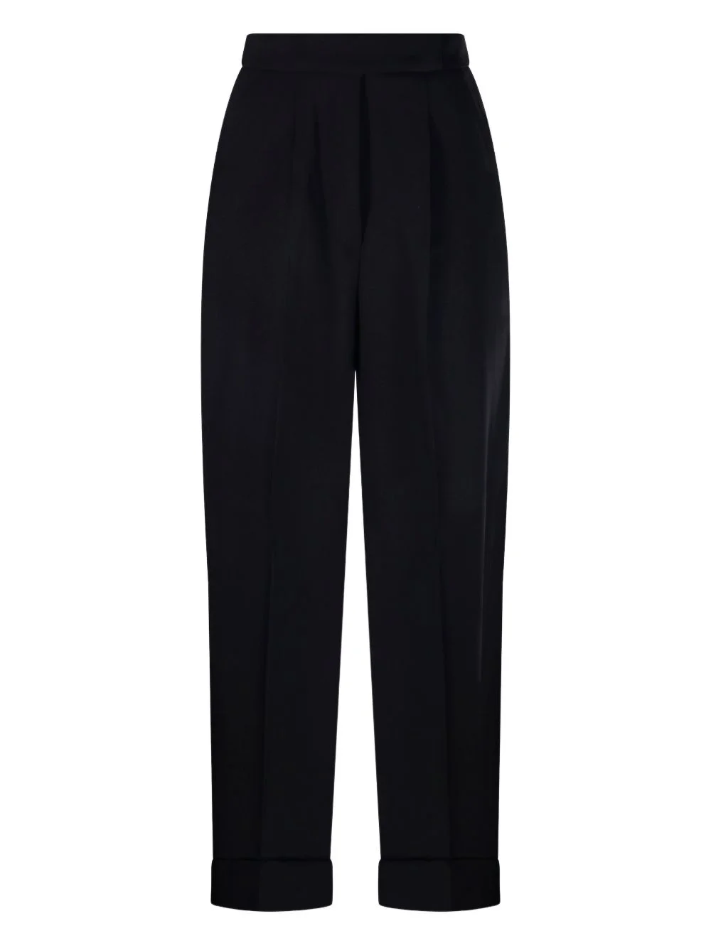 cuffed pleated trousers - 1